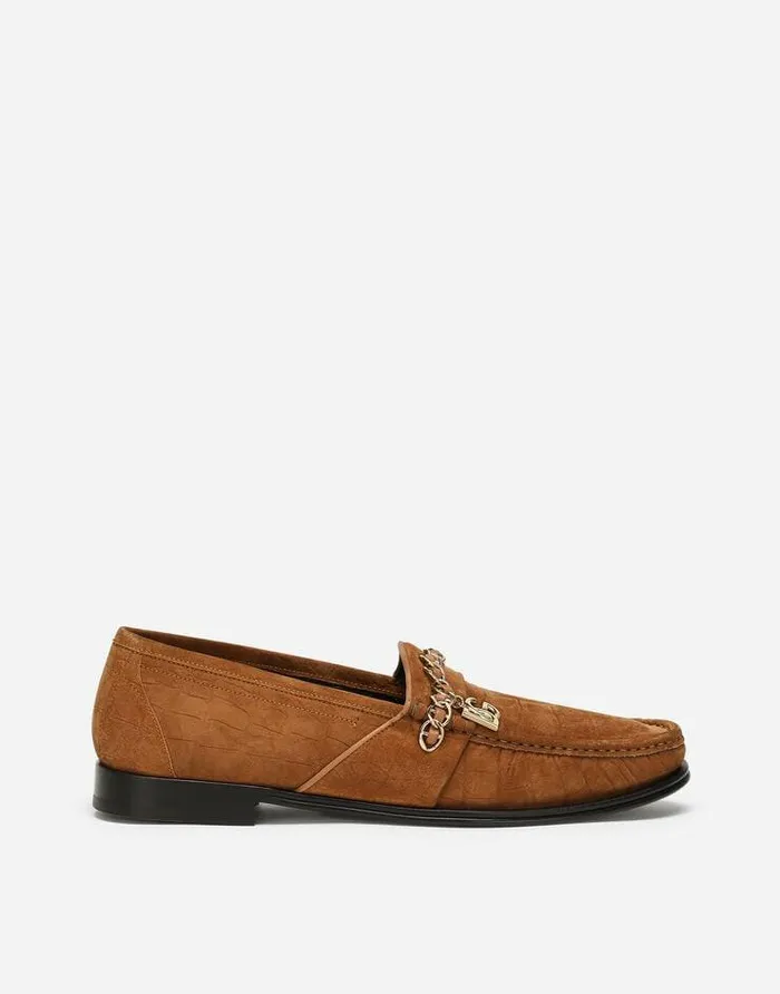 Dolce and Gabbana Loafers And Moccasins Men Calfskin Suede Visconti Loafers Beige Dolce and Gabbana Loafers And Moccasins Men Calfskin Suede Visconti Loafers Beige