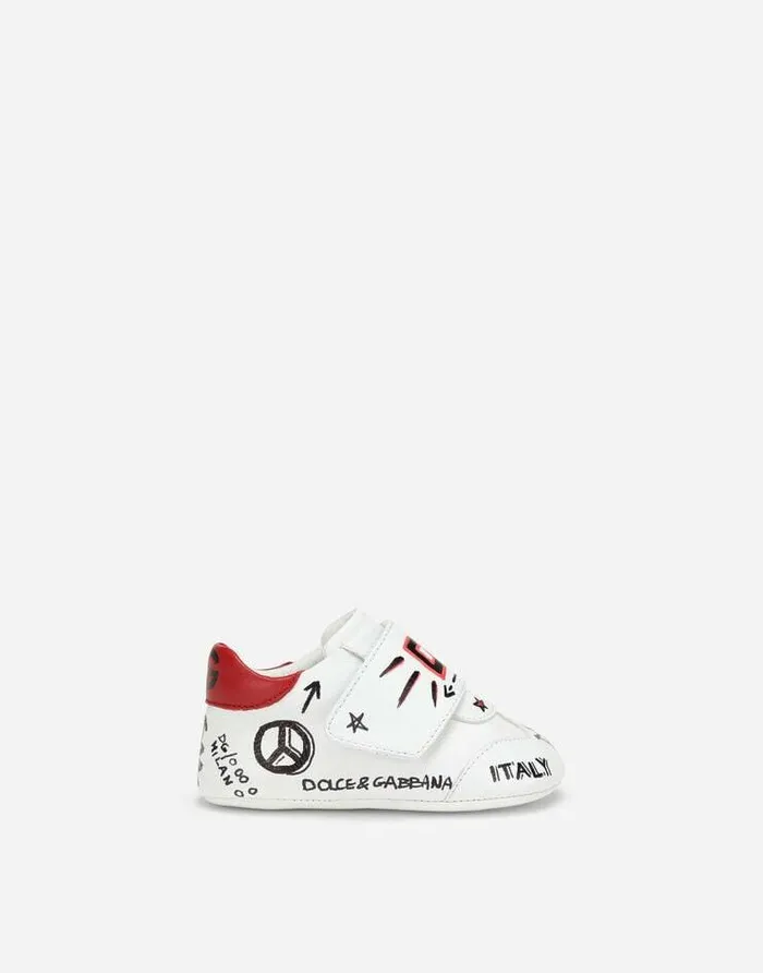 Dolce and Gabbana Newborn Boys039 Shoes 1620 Children Graffitiprint Nappa Leather Sneakers Multicolor Dolce and Gabbana Newborn Boys039 Shoes 1620 Children Graffitiprint Nappa Leather Sneakers Multicolor