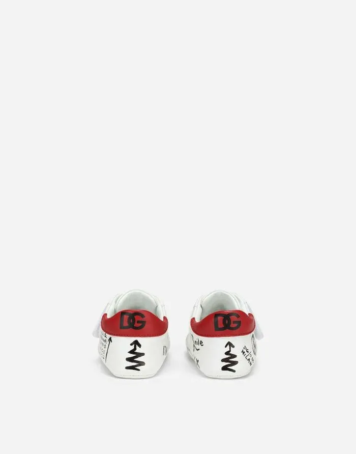 Dolce and Gabbana Newborn Boys039 Shoes 1620 Children Graffitiprint Nappa Leather Sneakers Multicolor Dolce and Gabbana Newborn Boys039 Shoes 1620 Children Graffitiprint Nappa Leather Sneakers Multicolor
