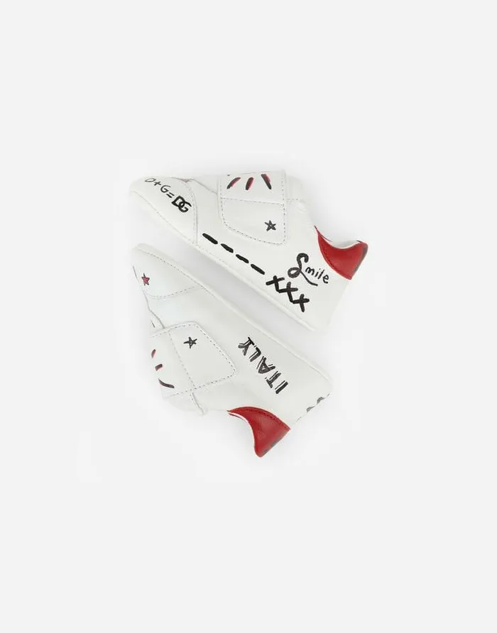 Dolce and Gabbana Newborn Boys039 Shoes 1620 Children Graffitiprint Nappa Leather Sneakers Multicolor Dolce and Gabbana Newborn Boys039 Shoes 1620 Children Graffitiprint Nappa Leather Sneakers Multicolor