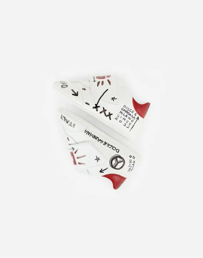 Dolce and Gabbana Newborn Boys039 Shoes 1620 Children Graffitiprint Nappa Leather Sneakers Multicolor Dolce and Gabbana Newborn Boys039 Shoes 1620 Children Graffitiprint Nappa Leather Sneakers Multicolor