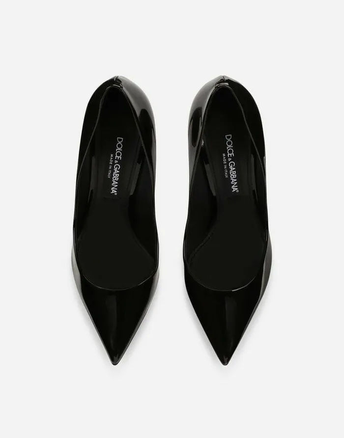 Dolce and Gabbana Pumps And Slingback Women Patent Leather Pumps Black Dolce and Gabbana Pumps And Slingback Women Patent Leather Pumps Black