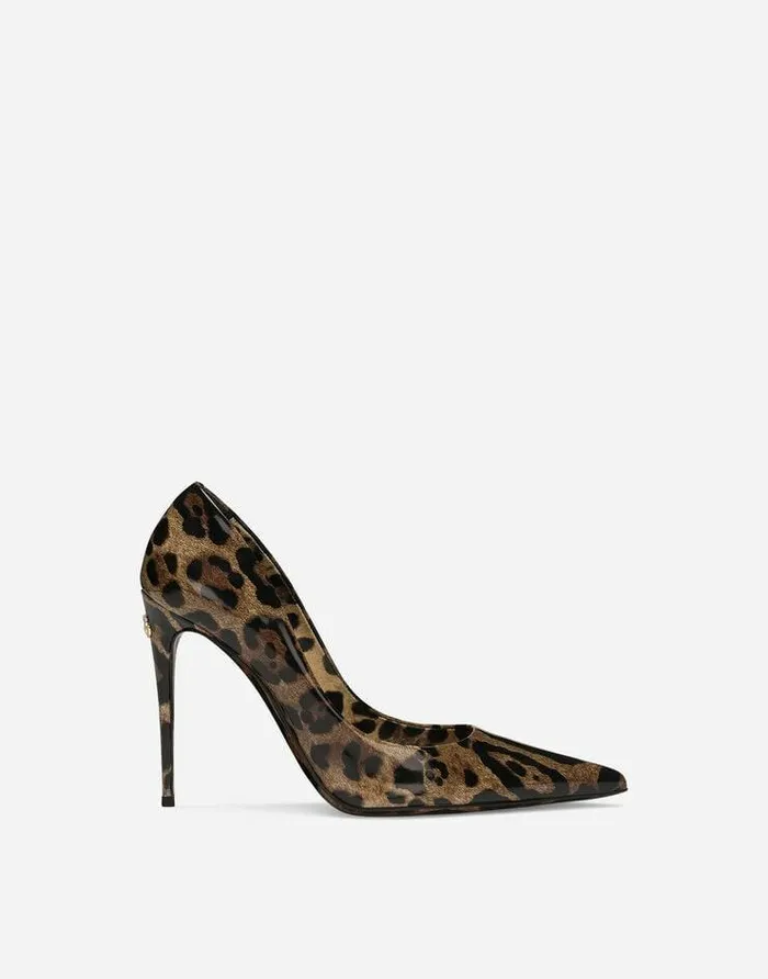 Dolce and Gabbana Pumps And Slingback Women Printed Polished Calfskin Pumps Animal Print Dolce and Gabbana Pumps And Slingback Women Printed Polished Calfskin Pumps Animal Print