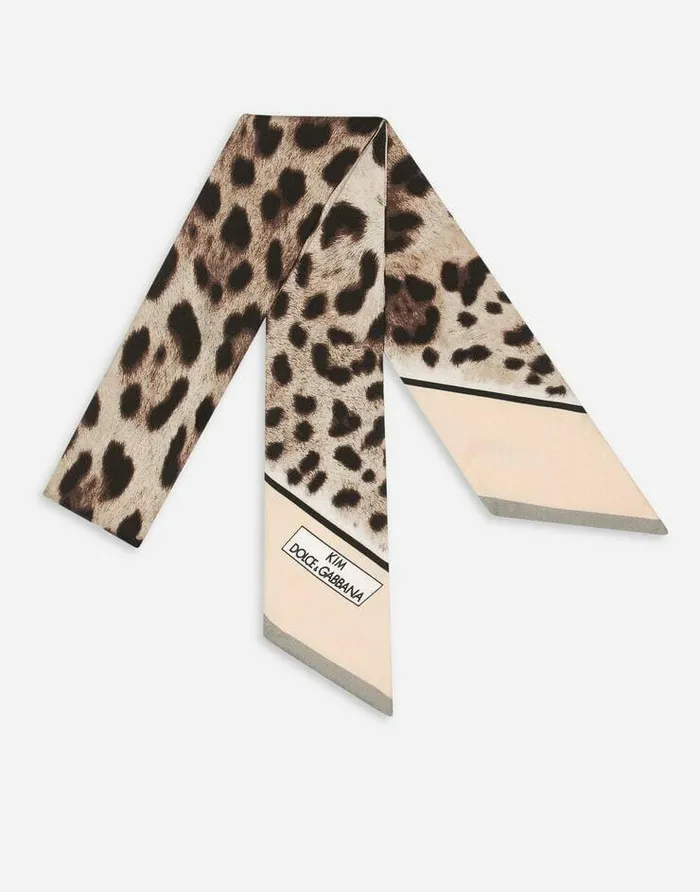 Dolce and Gabbana Scarves And Silks Women KIM DOLCEandGABBANA Leopardprint Twill Headscarf Animal Print Dolce and Gabbana Scarves And Silks Women KIM DOLCEandGABBANA Leopardprint Twill Headscarf Animal Print