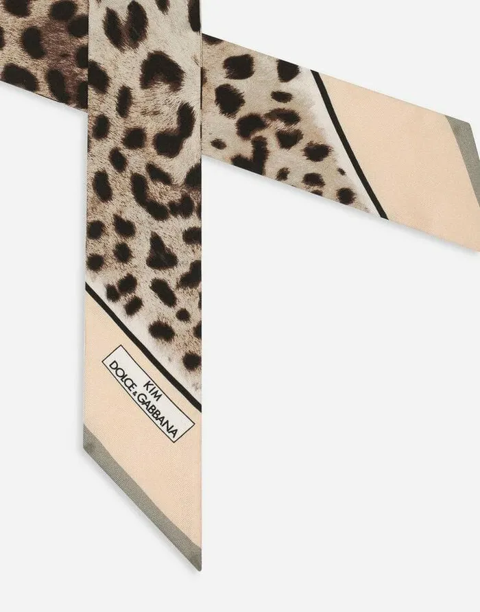 Dolce and Gabbana Scarves And Silks Women KIM DOLCEandGABBANA Leopardprint Twill Headscarf Animal Print Dolce and Gabbana Scarves And Silks Women KIM DOLCEandGABBANA Leopardprint Twill Headscarf Animal Print