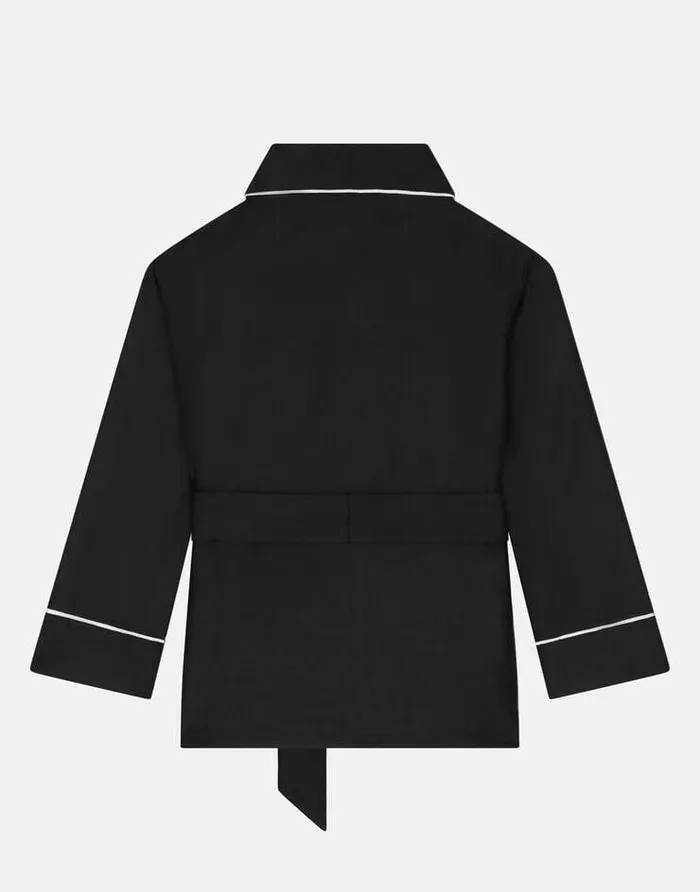 Dolce and Gabbana Shirts And Tops Children Silk Twill Pajama Shirt Black Dolce and Gabbana Shirts And Tops Children Silk Twill Pajama Shirt Black