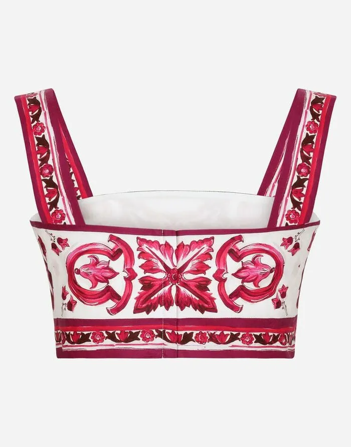 Dolce and Gabbana Shirts And Tops Women Majolicaprint Poplin Top Multicolor Dolce and Gabbana Shirts And Tops Women Majolicaprint Poplin Top Multicolor