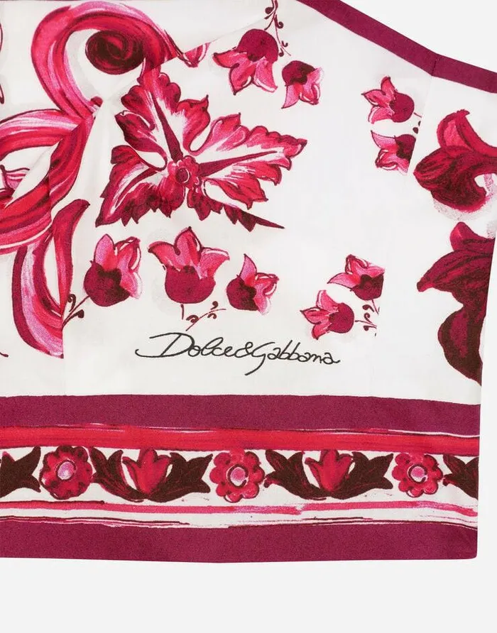 Dolce and Gabbana Shirts And Tops Women Majolicaprint Poplin Top Multicolor Dolce and Gabbana Shirts And Tops Women Majolicaprint Poplin Top Multicolor