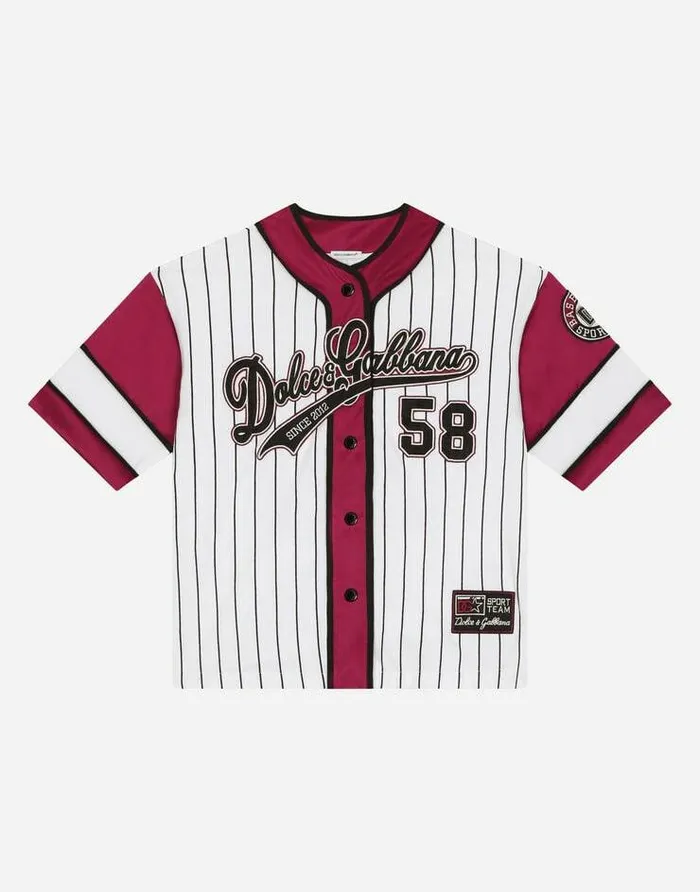 Dolce and Gabbana Shirts Children Jersey And Satin Shirt With Patch Multicolor Dolce and Gabbana Shirts Children Jersey And Satin Shirt With Patch Multicolor