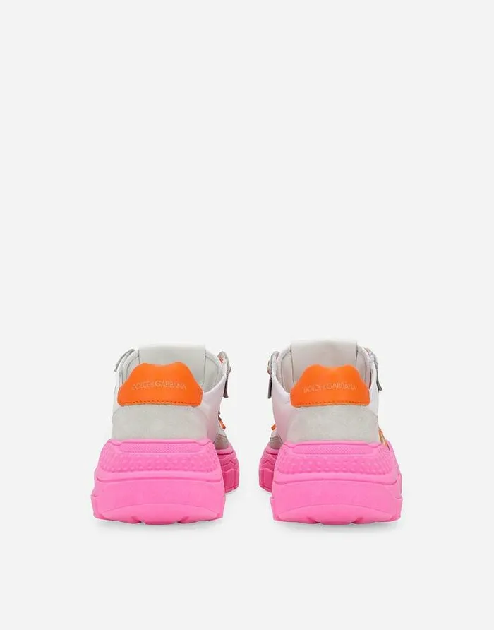 Dolce and Gabbana Shoes 2438 Children Calfskin Daymaster Sneakers Multicolor