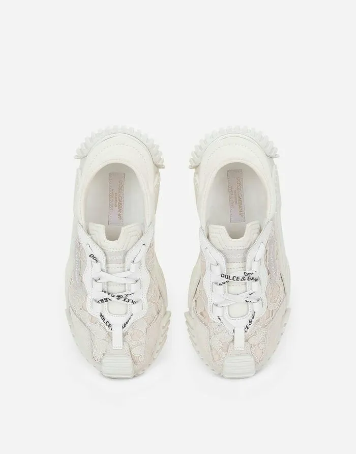Dolce and Gabbana Shoes 2438 Children Cordonetto Lace NS1 Slipon Sneakers White Dolce and Gabbana Shoes 2438 Children Cordonetto Lace NS1 Slipon Sneakers White