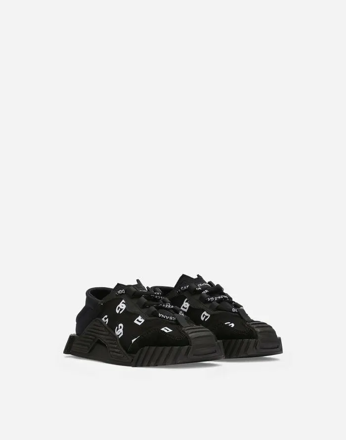 Dolce and Gabbana Shoes 2438 Children NS1 Sneakers With Allover DG Logo Print Multicolor Dolce and Gabbana Shoes 2438 Children NS1 Sneakers With Allover DG Logo Print Multicolor