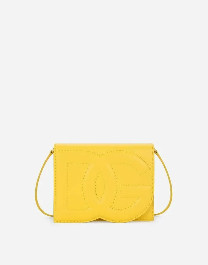 Dolce and Gabbana Shoulder And Crossbody Bags Women Calfskin DG Logo Crossbody Bag Yellow Dolce and Gabbana Shoulder And Crossbody Bags Women Calfskin DG Logo Crossbody Bag Yellow