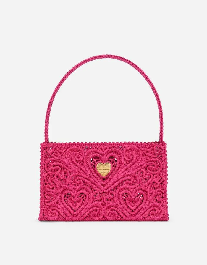 Dolce and Gabbana Shoulder And Crossbody Bags Women Cordonetto Shoulder Bag Fuchsia Dolce and Gabbana Shoulder And Crossbody Bags Women Cordonetto Shoulder Bag Fuchsia