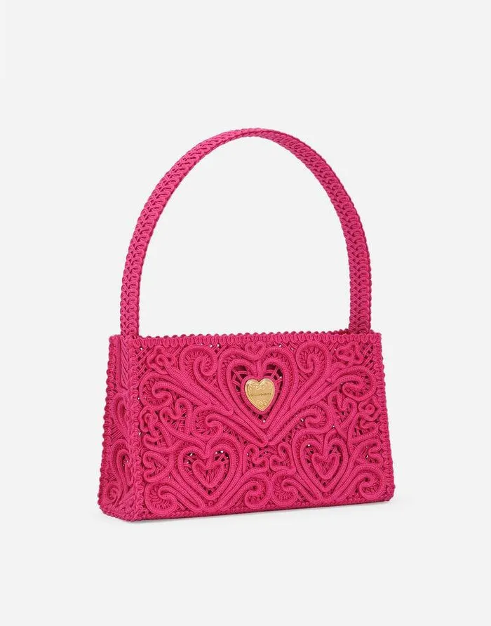 Dolce and Gabbana Shoulder And Crossbody Bags Women Cordonetto Shoulder Bag Fuchsia Dolce and Gabbana Shoulder And Crossbody Bags Women Cordonetto Shoulder Bag Fuchsia