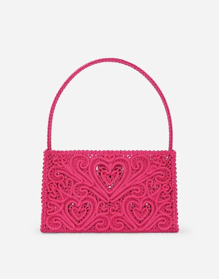 Dolce and Gabbana Shoulder And Crossbody Bags Women Cordonetto Shoulder Bag Fuchsia Dolce and Gabbana Shoulder And Crossbody Bags Women Cordonetto Shoulder Bag Fuchsia
