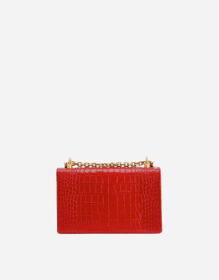 Dolce and Gabbana Shoulder And Crossbody Bags Women Crocodileprint Calfskin DG Girls Bag Red Dolce and Gabbana Shoulder And Crossbody Bags Women Crocodileprint Calfskin DG Girls Bag Red
