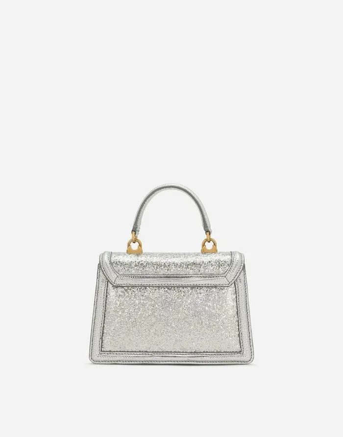 Dolce and Gabbana Shoulder And Crossbody Bags Women Small Devotion Tophandle Bag Silver Dolce and Gabbana Shoulder And Crossbody Bags Women Small Devotion Tophandle Bag Silver