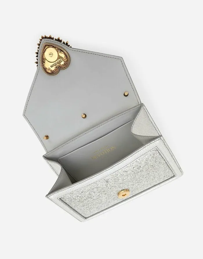 Dolce and Gabbana Shoulder And Crossbody Bags Women Small Devotion Tophandle Bag Silver Dolce and Gabbana Shoulder And Crossbody Bags Women Small Devotion Tophandle Bag Silver