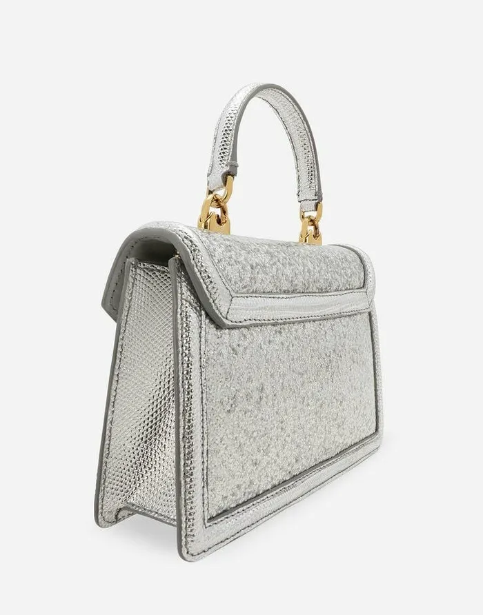 Dolce and Gabbana Shoulder And Crossbody Bags Women Small Devotion Tophandle Bag Silver Dolce and Gabbana Shoulder And Crossbody Bags Women Small Devotion Tophandle Bag Silver