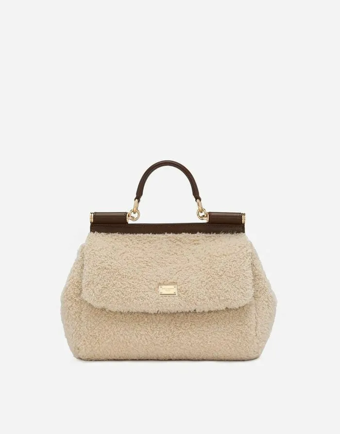 Dolce and Gabbana Sicily Women Large Sicily Handbag Brown