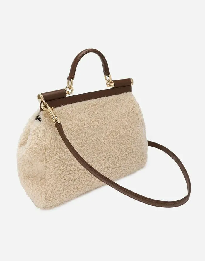 Dolce and Gabbana Sicily Women Large Sicily Handbag Brown Dolce and Gabbana Sicily Women Large Sicily Handbag Brown