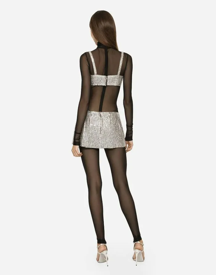 Dolce and Gabbana Skirts Women KIM DOLCEandGABBANA Miniskirt With Fusible Rhinestones Multicolor Dolce and Gabbana Skirts Women KIM DOLCEandGABBANA Miniskirt With Fusible Rhinestones Multicolor