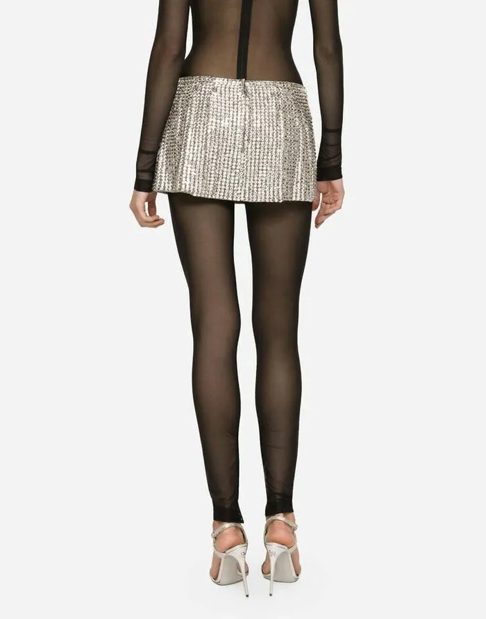 Dolce and Gabbana Skirts Women KIM DOLCEandGABBANA Miniskirt With Fusible Rhinestones Multicolor Dolce and Gabbana Skirts Women KIM DOLCEandGABBANA Miniskirt With Fusible Rhinestones Multicolor