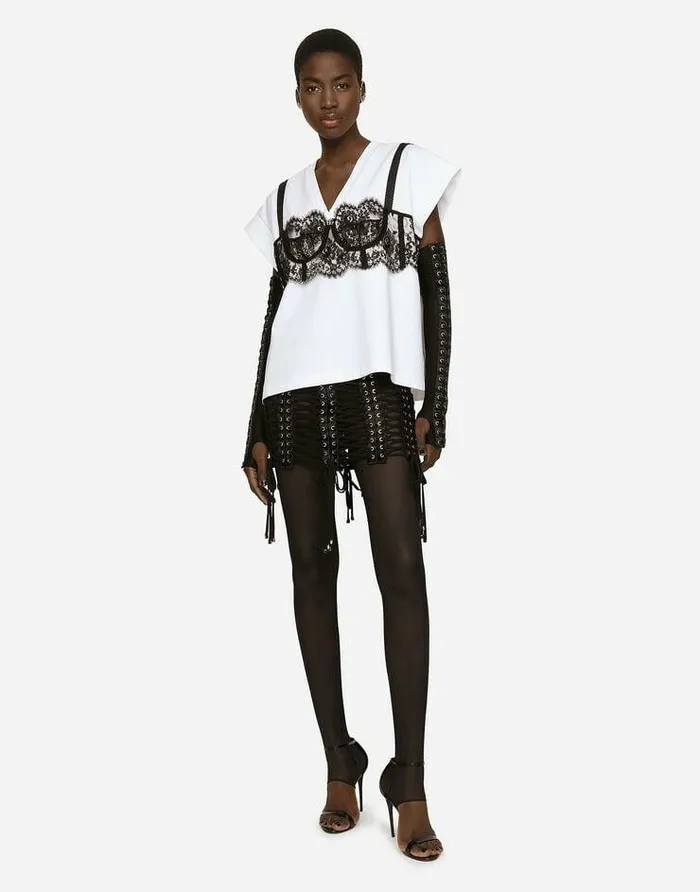 Dolce and Gabbana Skirts Women Miniskirt With Laces And Eyelets Black Dolce and Gabbana Skirts Women Miniskirt With Laces And Eyelets Black