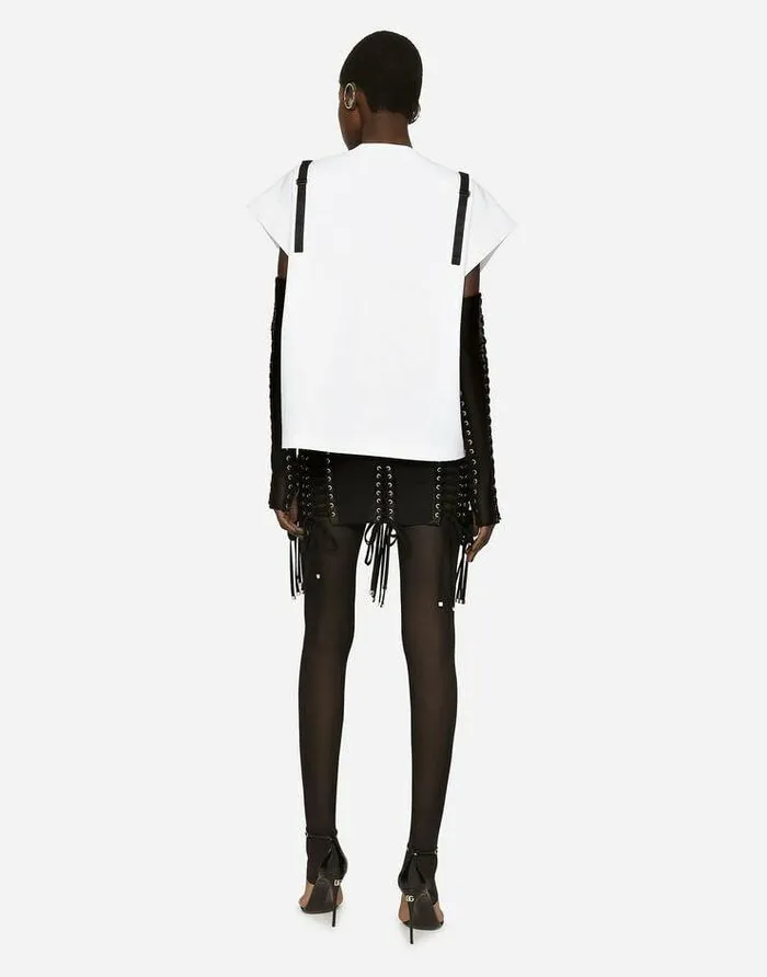 Dolce and Gabbana Skirts Women Miniskirt With Laces And Eyelets Black Dolce and Gabbana Skirts Women Miniskirt With Laces And Eyelets Black
