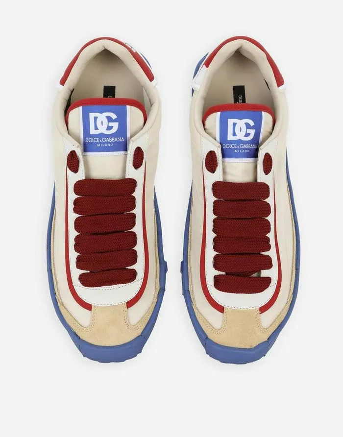 Dolce and Gabbana Sneakers Men Mixedmaterial Old Runner Sneakers White