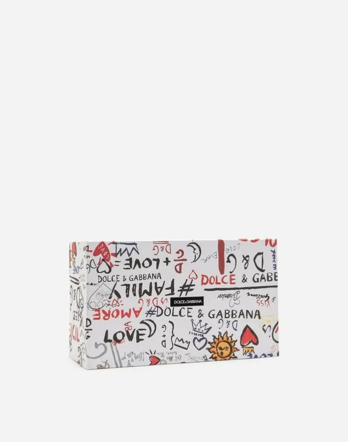 Dolce and Gabbana Sneakers Men Portofino Sneakers In Calfskin And Patent Leather Redwhite