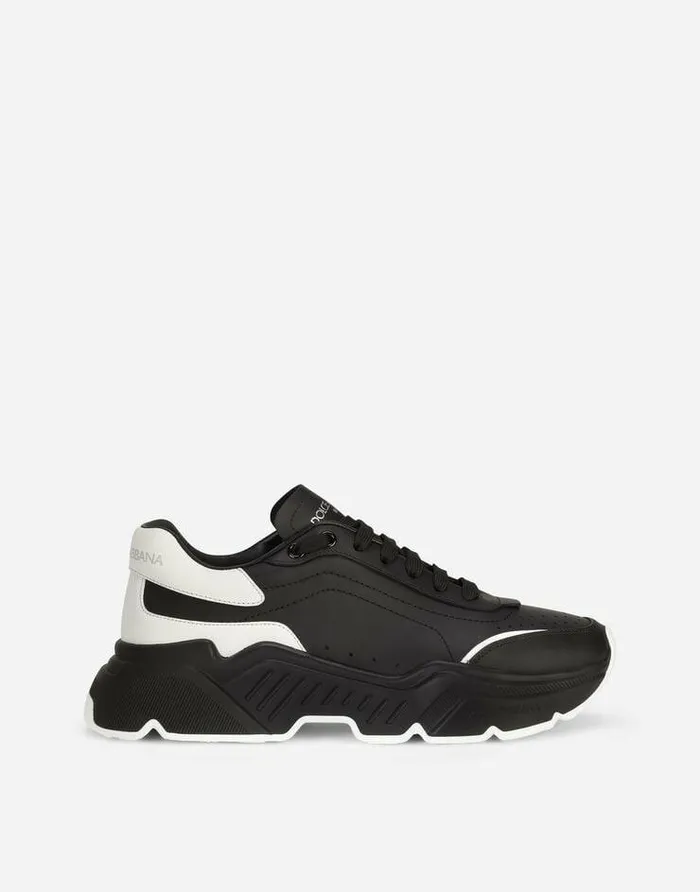 Dolce and Gabbana Sneakers Women Calfskin Nappa Daymaster Sneakers Blackwhite