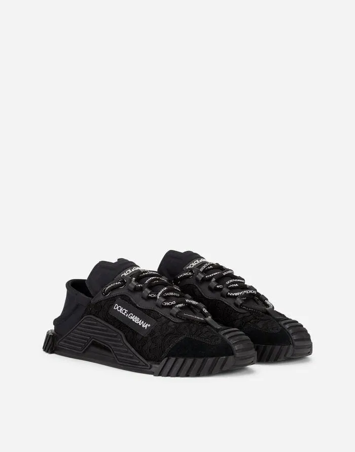 Dolce and Gabbana Sneakers Women Mixedmaterials NS1 Slipon Sneakers Black Dolce and Gabbana Sneakers Women Mixedmaterials NS1 Slipon Sneakers Black