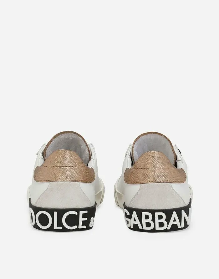 Dolce and Gabbana Sneakers Women Portofino Vintage Calfskin Sneakers White Dolce and Gabbana Sneakers Women Portofino Vintage Calfskin Sneakers White