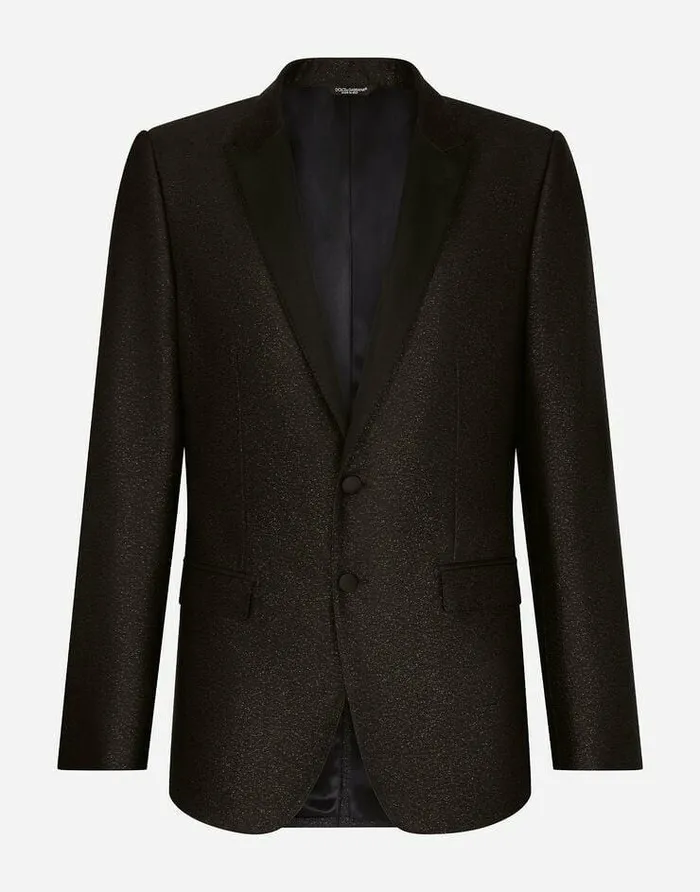 Dolce and Gabbana Suits And Blazers Men Lam Silk Jacquard Martinifit Tuxedo Suit Multicolor Dolce and Gabbana Suits And Blazers Men Lam Silk Jacquard Martinifit Tuxedo Suit Multicolor