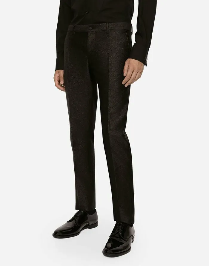 Dolce and Gabbana Suits And Blazers Men Lam Silk Jacquard Martinifit Tuxedo Suit Multicolor Dolce and Gabbana Suits And Blazers Men Lam Silk Jacquard Martinifit Tuxedo Suit Multicolor