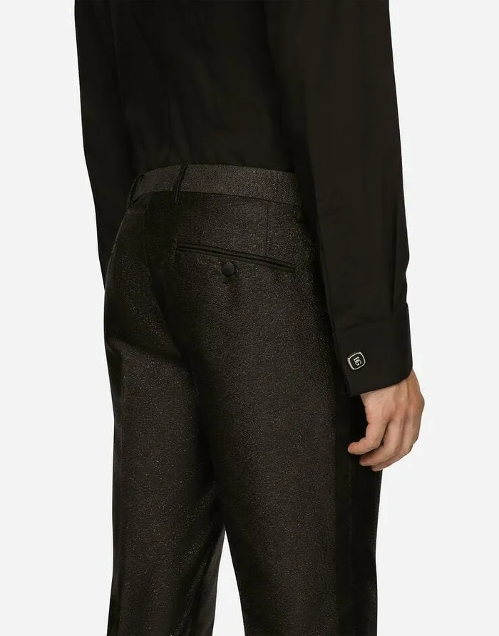Dolce and Gabbana Suits And Blazers Men Lam Silk Jacquard Martinifit Tuxedo Suit Multicolor Dolce and Gabbana Suits And Blazers Men Lam Silk Jacquard Martinifit Tuxedo Suit Multicolor