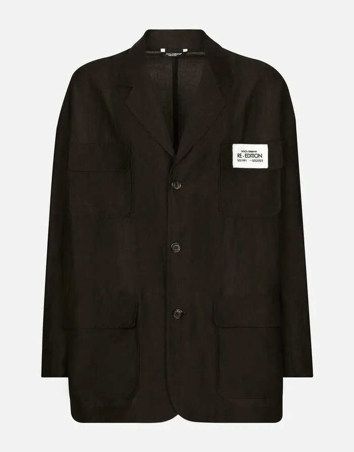 Dolce and Gabbana Suits And Blazers Men Oversize Singlebreasted Linen And Viscose Jacket Brown Dolce and Gabbana Suits And Blazers Men Oversize Singlebreasted Linen And Viscose Jacket Brown