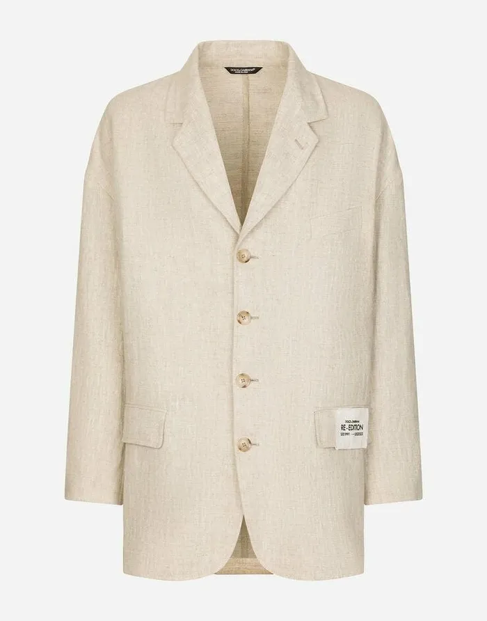 Dolce and Gabbana Suits And Blazers Men Oversize Singlebreasted Linen And Viscose Jacket Multicolor Dolce and Gabbana Suits And Blazers Men Oversize Singlebreasted Linen And Viscose Jacket Multicolor