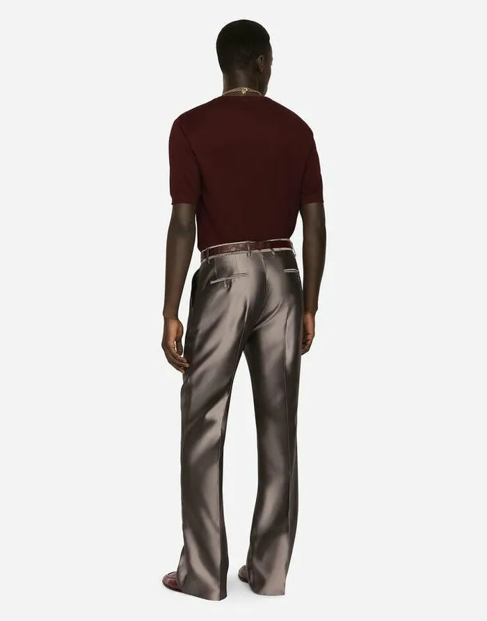 Dolce and Gabbana Sweaters And Cardigans Men Shortsleeved Roundneck Sweater With DG Logo Bordeaux Dolce and Gabbana Sweaters And Cardigans Men Shortsleeved Roundneck Sweater With DG Logo Bordeaux