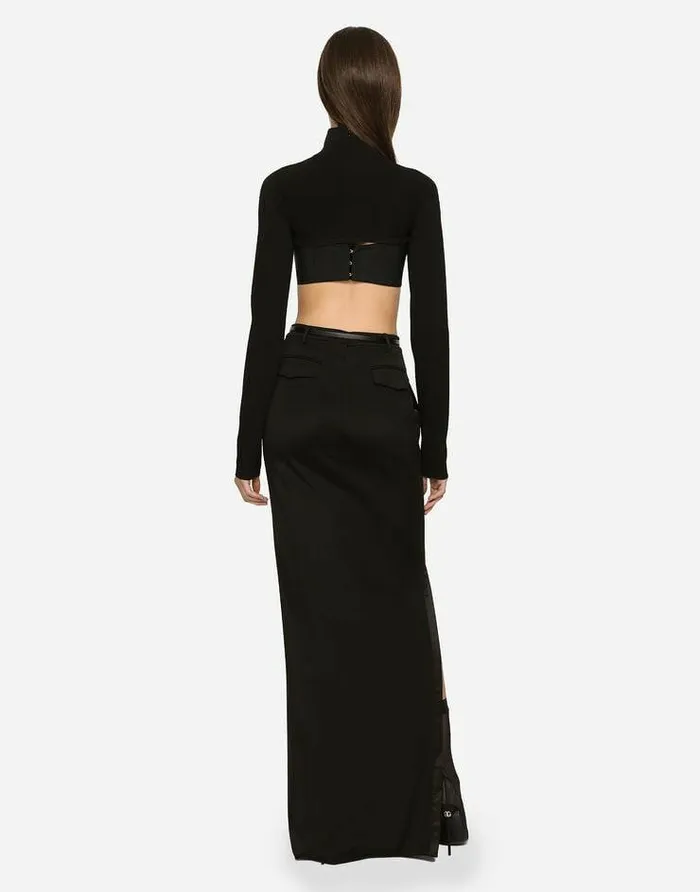 Dolce and Gabbana Sweaters And Cardigans Women KIM DOLCEandGABBANA Viscose Turtleneck Shrug Black Dolce and Gabbana Sweaters And Cardigans Women KIM DOLCEandGABBANA Viscose Turtleneck Shrug Black