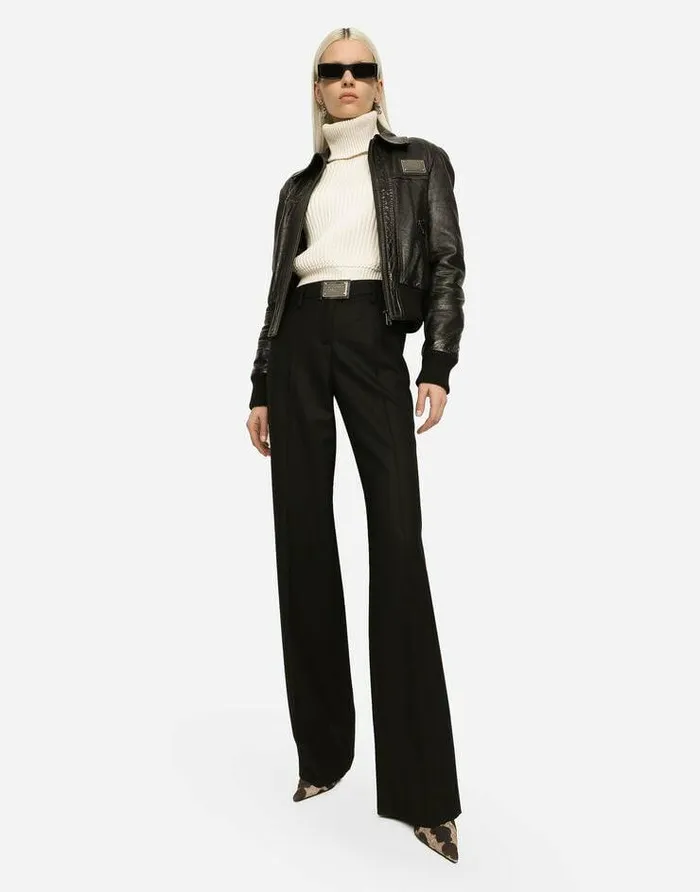 Dolce and Gabbana Sweaters And Cardigans Women Wool Fishermans Rib Turtleneck Sweater With DG Logo White Dolce and Gabbana Sweaters And Cardigans Women Wool Fishermans Rib Turtleneck Sweater With DG Logo White