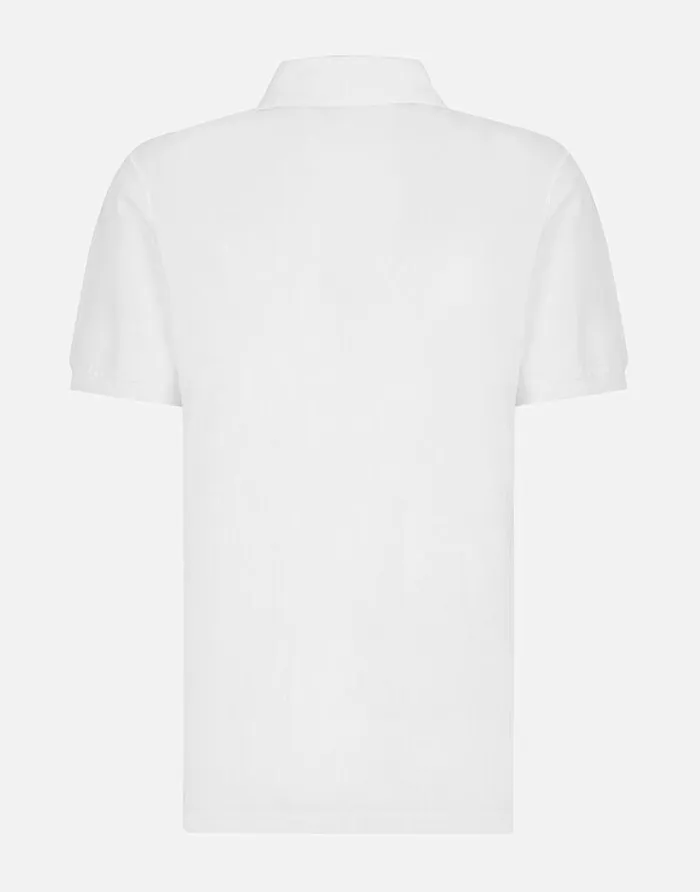 Dolce and Gabbana TShirts And Polos Men Cotton Piqu Poloshirt With Branded Plate White Dolce and Gabbana TShirts And Polos Men Cotton Piqu Poloshirt With Branded Plate White