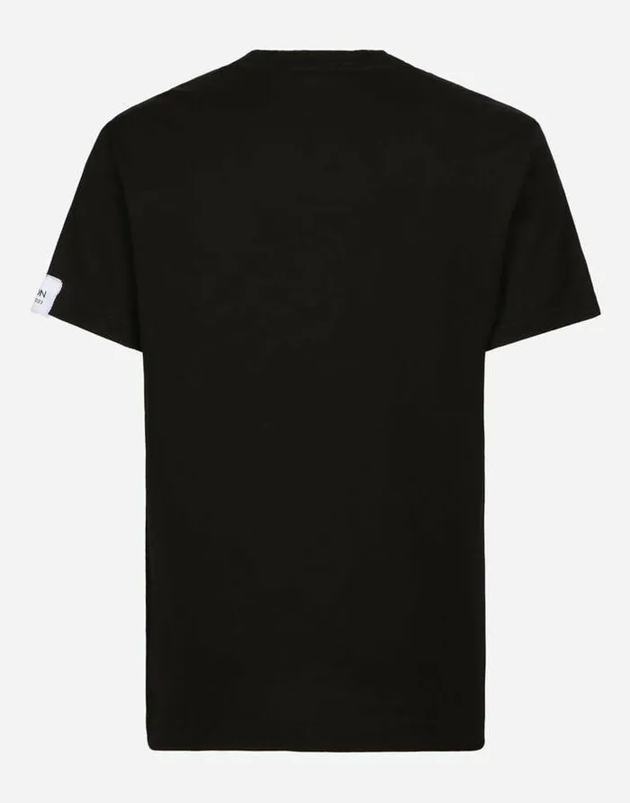 Dolce and Gabbana TShirts And Polos Men Cotton Roundneck Tshirt With Patch Black Dolce and Gabbana TShirts And Polos Men Cotton Roundneck Tshirt With Patch Black