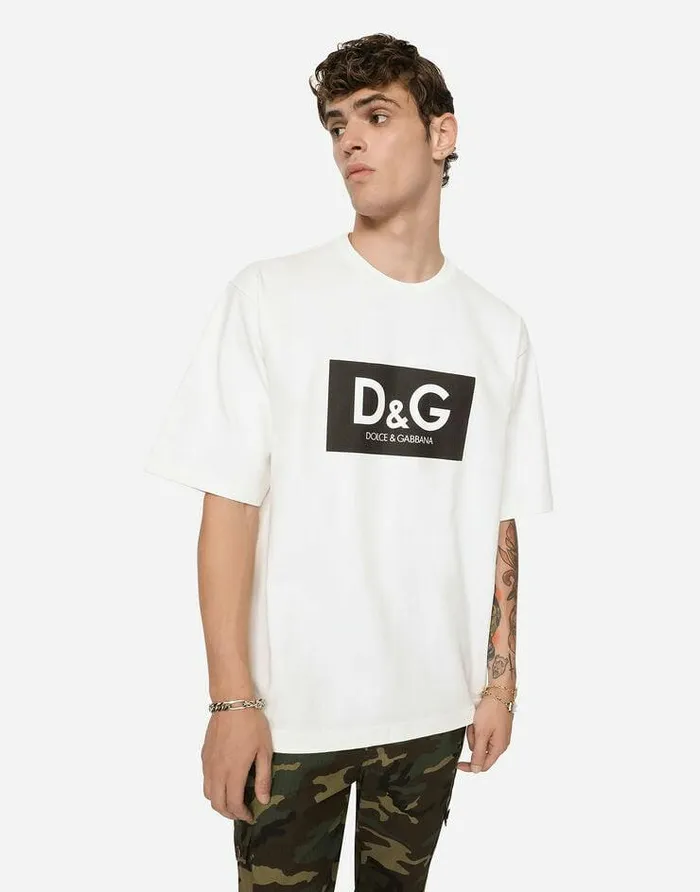 Dolce and Gabbana TShirts And Polos Men Cotton Tshirt With Dandg Print Multicolor Dolce and Gabbana TShirts And Polos Men Cotton Tshirt With Dandg Print Multicolor