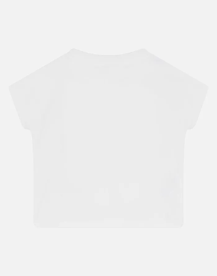 Dolce and Gabbana TShirts And Sweatshirts Children Jersey Tshirt With Lace Patch White Dolce and Gabbana TShirts And Sweatshirts Children Jersey Tshirt With Lace Patch White