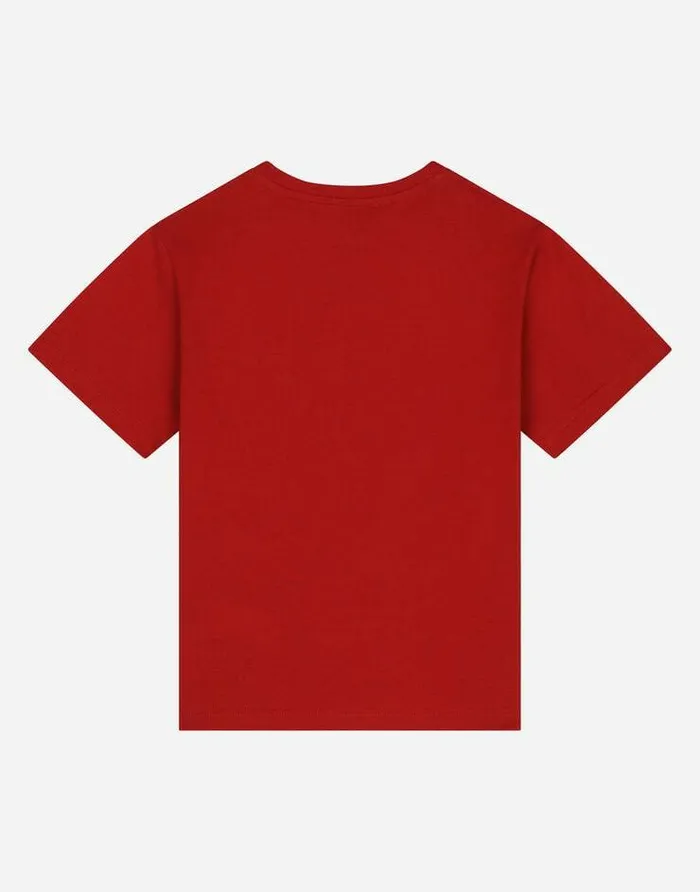 Dolce and Gabbana TShirts And Sweatshirts Children Jersey Tshirt With Logo Tag Red Dolce and Gabbana TShirts And Sweatshirts Children Jersey Tshirt With Logo Tag Red