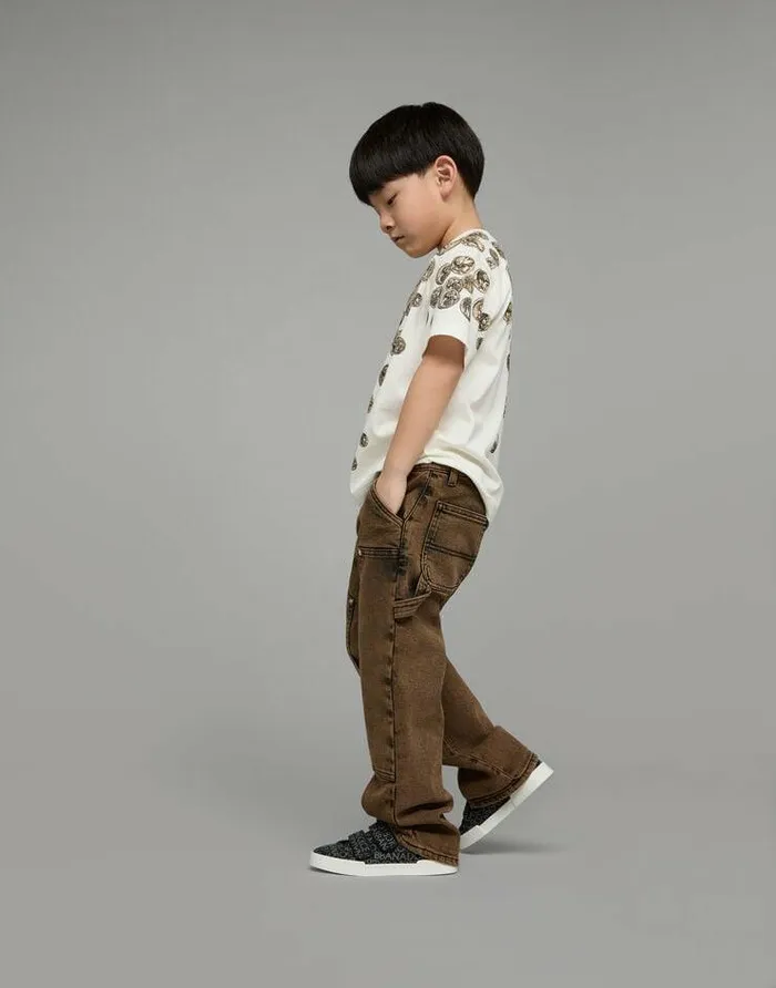 Dolce and Gabbana TShirts And Sweatshirts Children Shortsleeved Jersey Tshirt With Ombr Coin Print White Dolce and Gabbana TShirts And Sweatshirts Children Shortsleeved Jersey Tshirt With Ombr Coin Print White