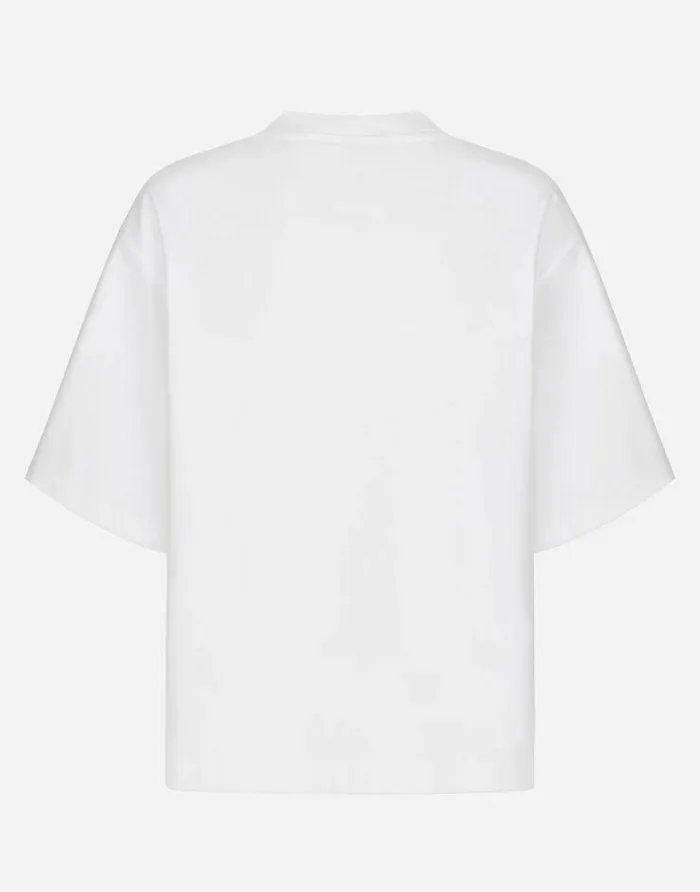 Dolce and Gabbana TShirts And Sweatshirts Women Jersey Tshirt With Dolce and Gabbana Print White Dolce and Gabbana TShirts And Sweatshirts Women Jersey Tshirt With Dolce and Gabbana Print White